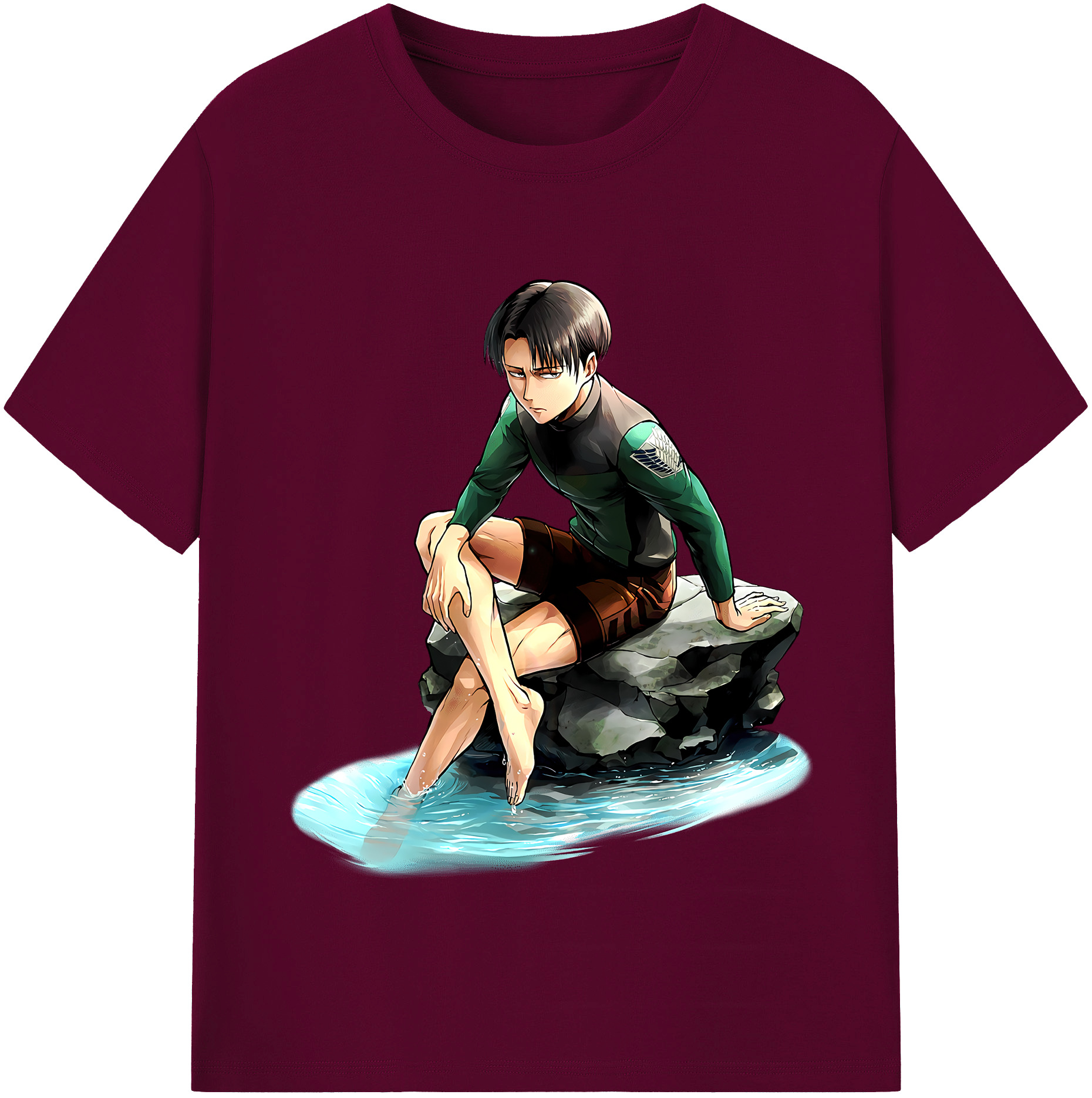 （画像用） 進撃の巨人 リヴァイ·アッカーマン Attack on Titan Levi Ackerman レディースカジュアルプリントTシャツ（綿100％）